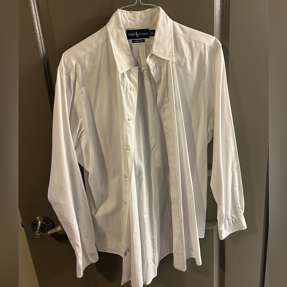Ralph Lauren, white classic fit dress shirt -16 1/2 34-35